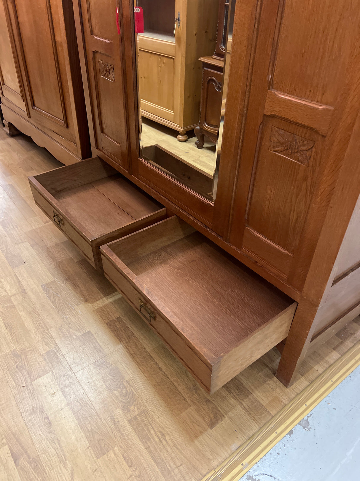 Beautiful Art Nouveau wardrobe W. 140cm, D. 55cm and H. 213cm.
