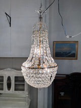 Huikea kristallivalaisin K.83cm, H.38cm
