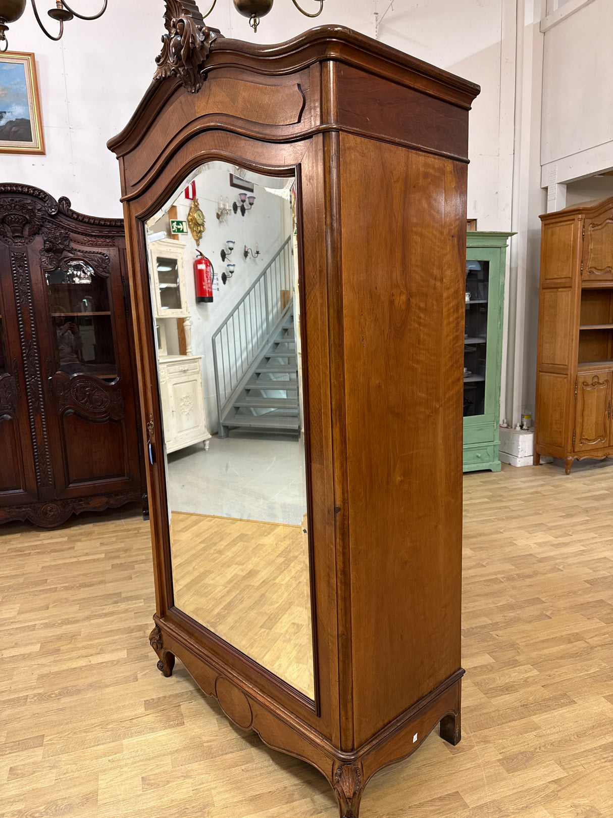 Rokokoo-peilikaappi L.114cm, S.60cm, K.230cm