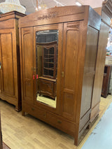 Beautiful Art Nouveau wardrobe W. 140cm, D. 55cm and H. 213cm.