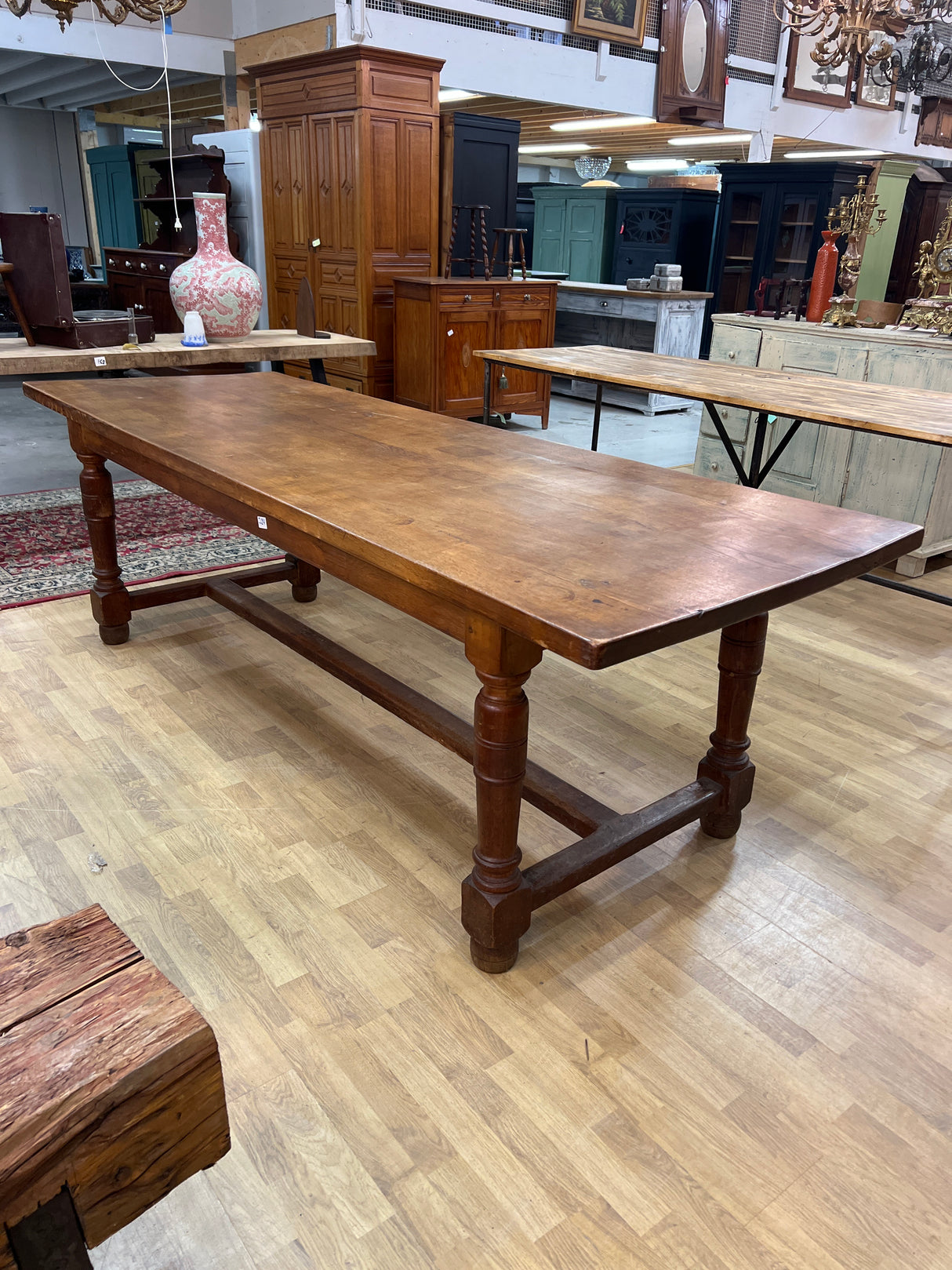 Tammi ruokapöytä Pit. 250cm, Lev. 88cm ja K. 78,5cm