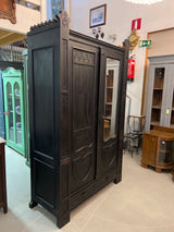 Upea patina musta vaatekaappi L. 128cm, S. 52,5cm ja K. 210cm