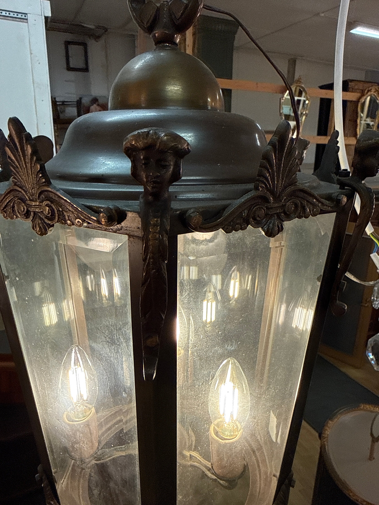 Stunning Lobby Chandelier/Lantern H.50cm+chain 20cm, W.34cm