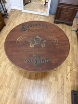 Ranskalainen taitettava bistropöytä halkaisija 115cm, K. 67.5cm