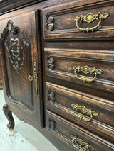 Rokokoo senkki L. 140cm, S. 46,5cm ja K. 88cm