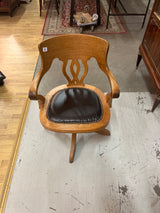 Tammituoli nahka istuinosalla