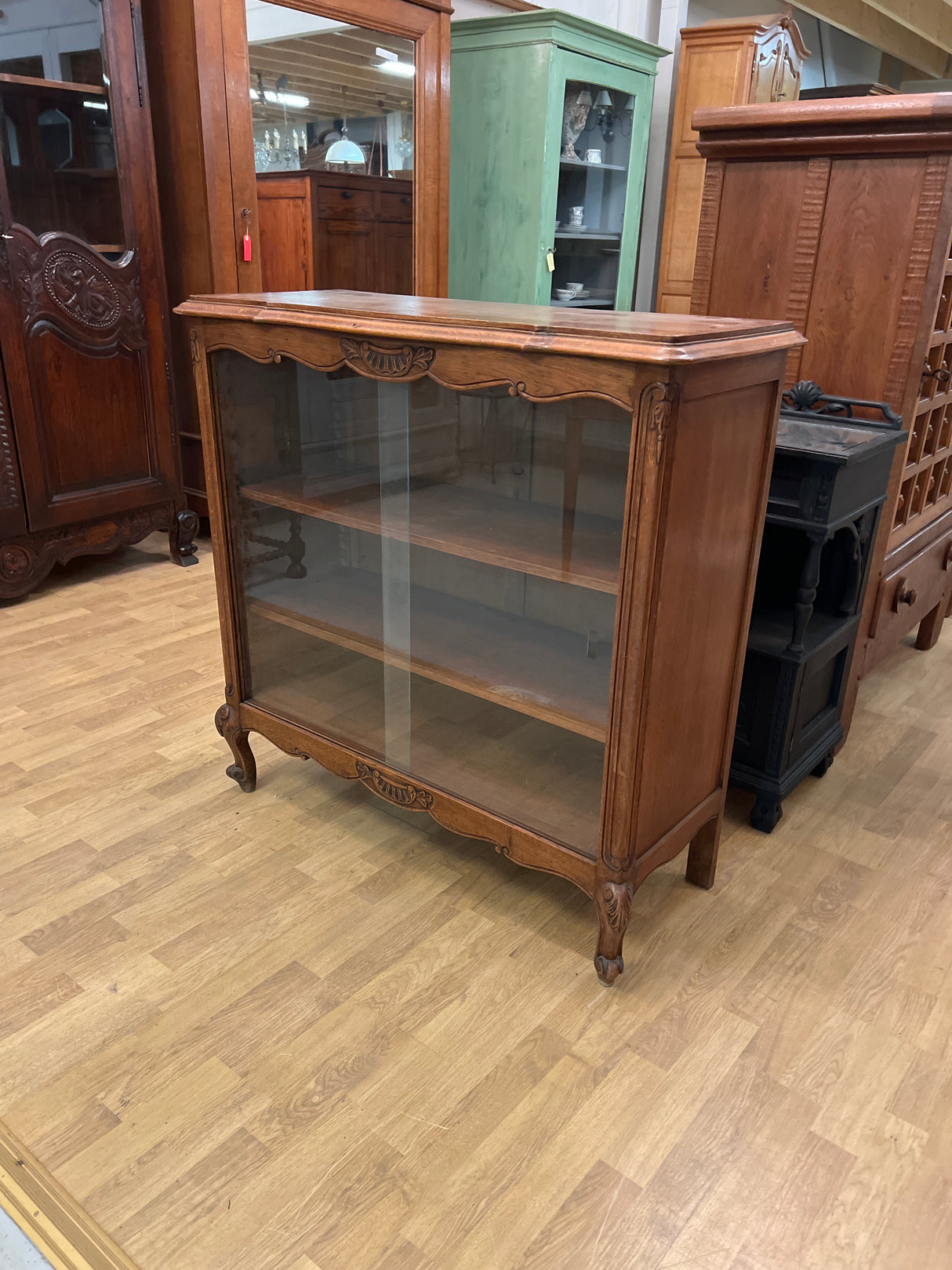 Rokokoo liukulasi senkki L. 100cm, S. 39,5cm ja K. 100cm