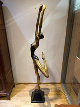 Bronze/brass statue. Height 185cm.
