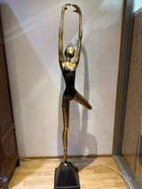 Bronze/brass statue. Height 185cm.