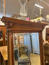 Renaissance full-length mirror W. 127cm and H. 185cm.