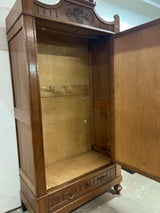 Gorgeous Art Nouveau wardrobe with a beveled mirror door W. 102cm, D. 49.5cm and H. 212cm