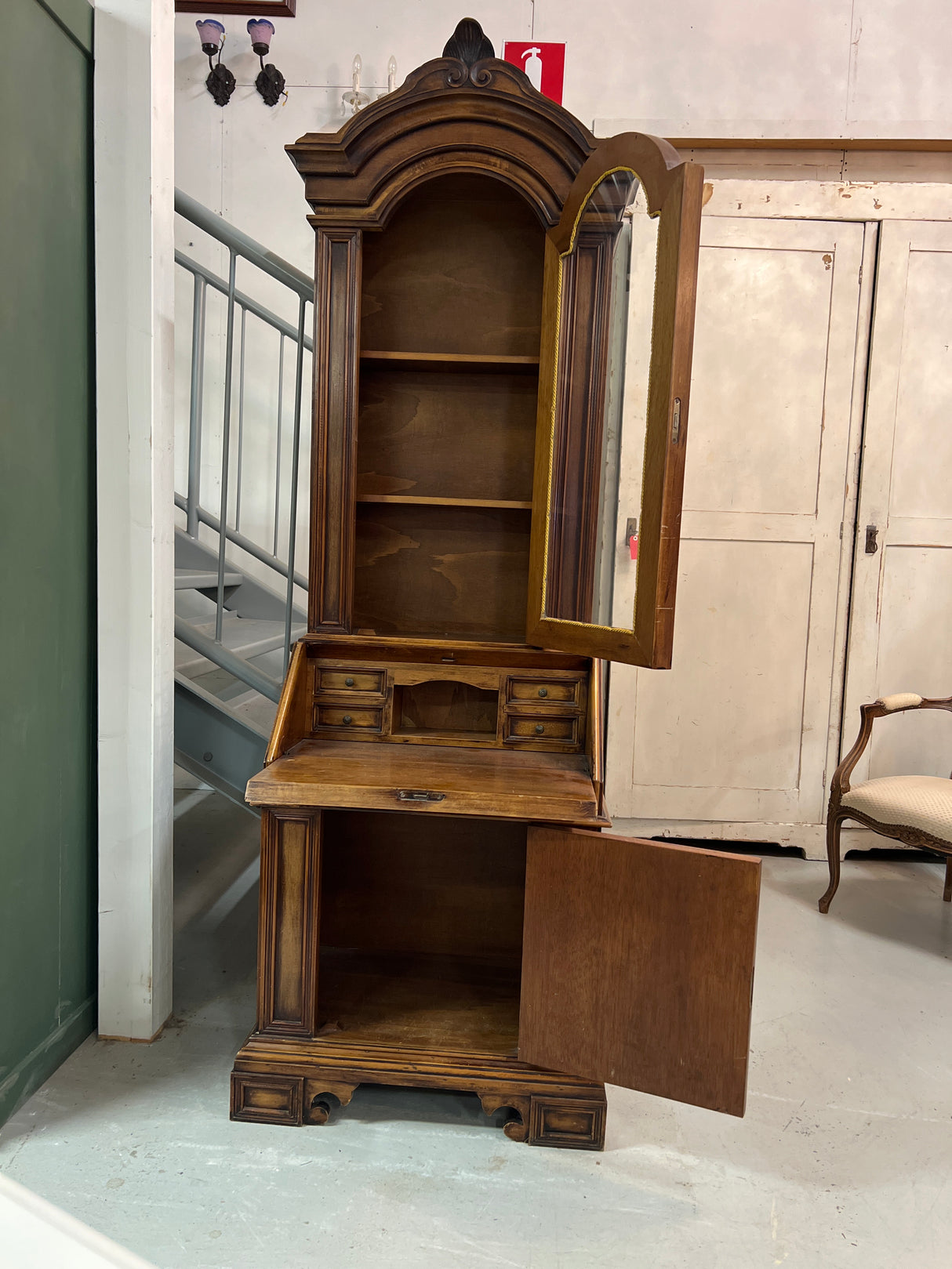 Italian folding cabinet W. 62.5cm, D. 43cm and H. 193cm