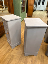 Helmenharmaa yöpöytäpari L.34.5cm,S.31.5cm,K.80cm