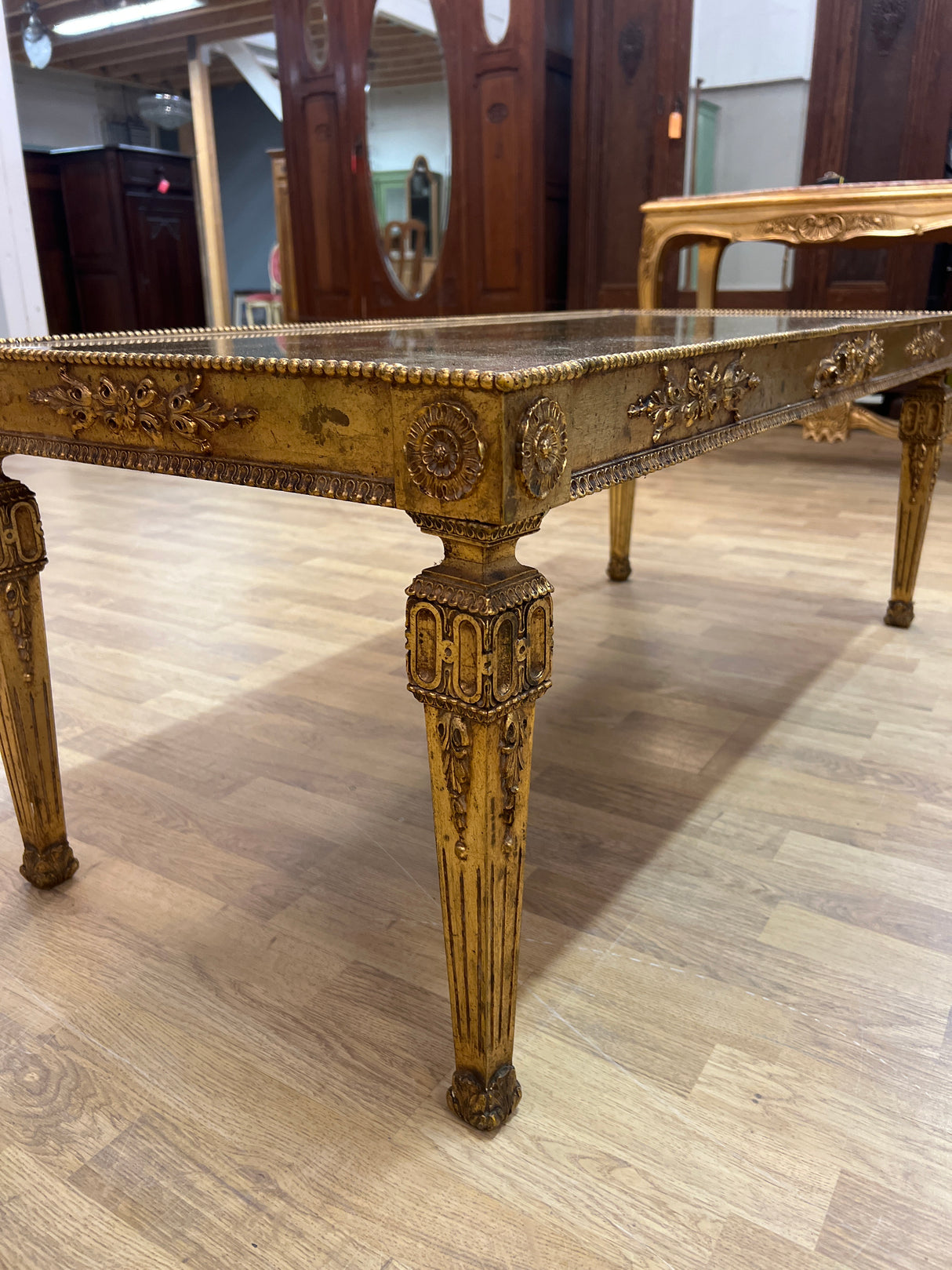 Upea empire sohvapöytä L. 126cm, S. 57cm ja K. 48cm