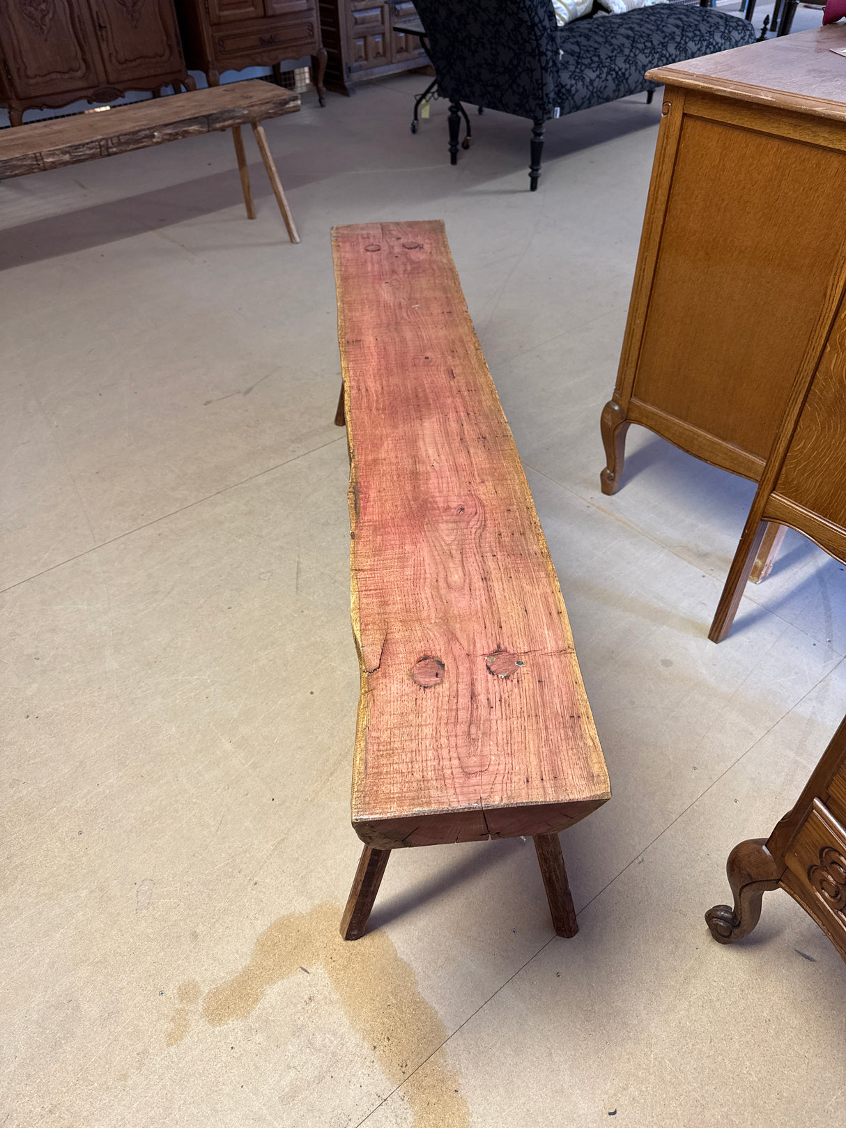 Kaunis talonpoikais-penkki P.150cm, S.25cm, K 46.5cm