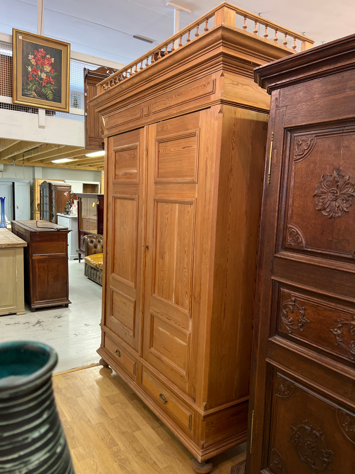 A huge wardrobe, W. 171.5cm, D. 70cm and H. 243cm