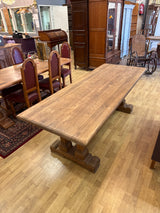 Tammipöytä   Pituus 219cm, Leveys 84cm, korkeus 77cm