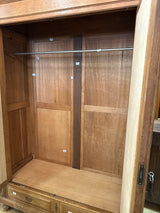 Oak wardrobe W.142.5cm, D,56cm, H.(without jewelry) 212cm, with jewelry 246cm