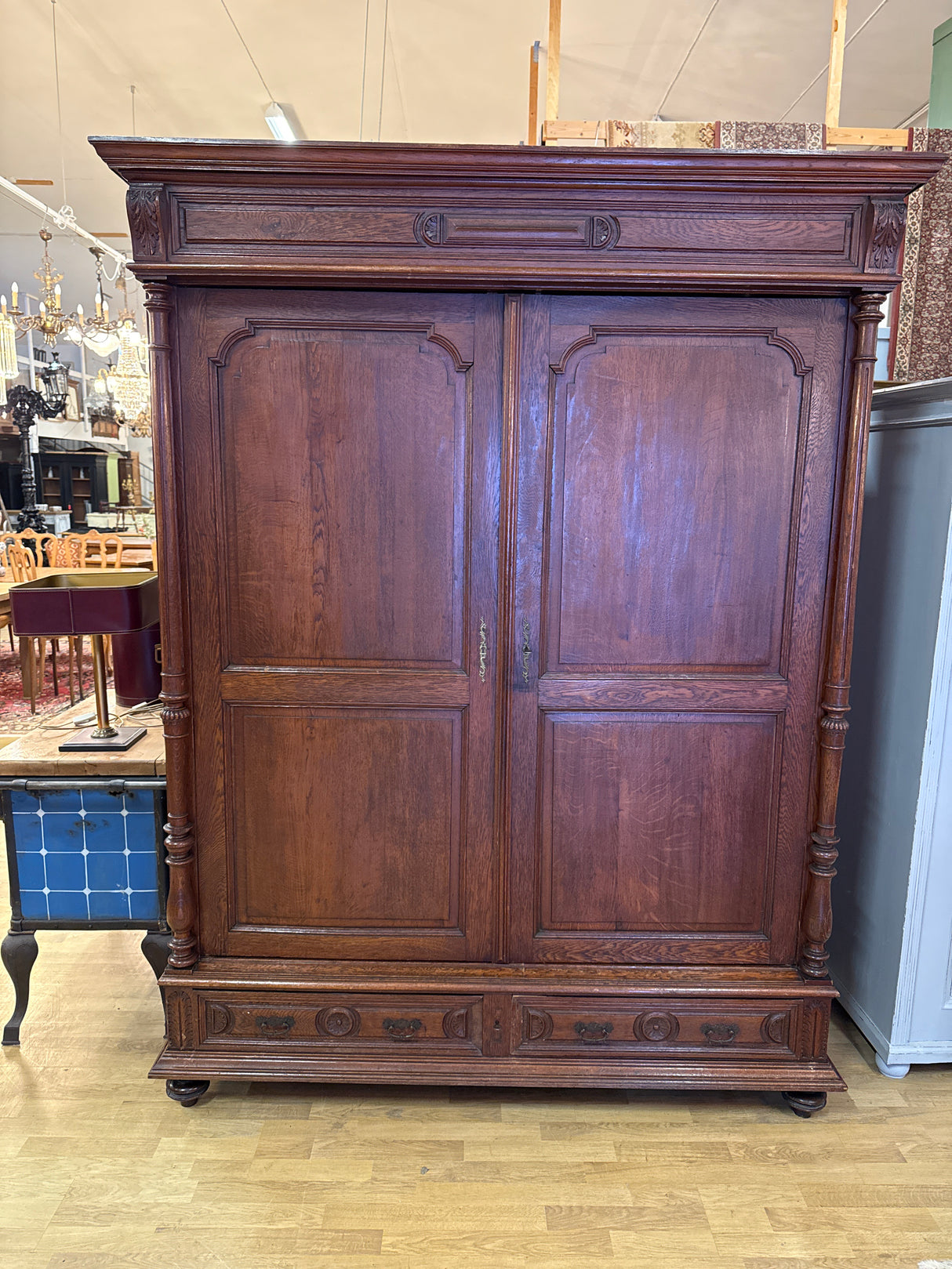 Upea renesanssi vaatekaappi L.171.5cm, S.68.5cm, K.220.5cm