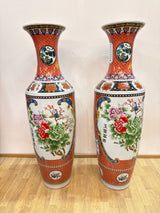 Huikeat suuret kiinalaiset maljat K.126cm, H.38cm