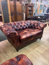 Chesterfield sohva 2-istuttava L. 170cm, S. N.100cm ja K. 76cm