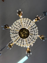 Gorgeous French crystal lamp H.66cm + chain, W.60cm