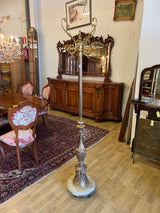 Pronssia, messinkiä ja marmoria oleva  pystynaulakko K. 185cm