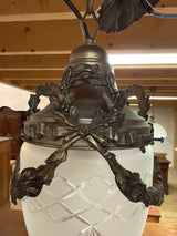 Kaunis empire ”muna” valaisin K.34cm (ilman ketjua), H.18cm