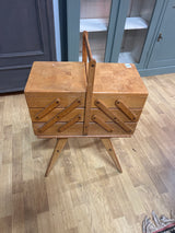 Sewing Box L. 53cm, W. 27cm and H. 77cm.
