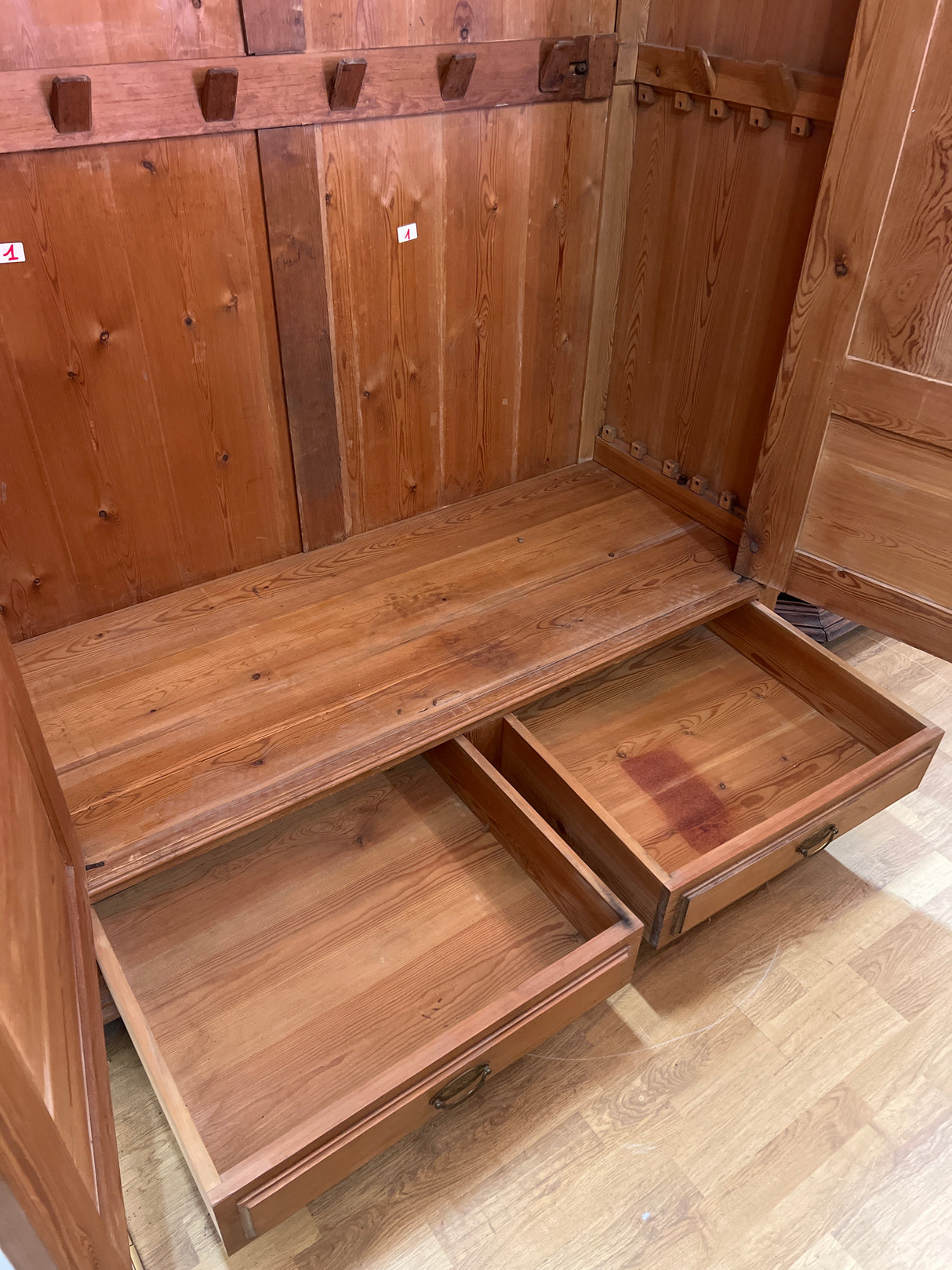 A huge wardrobe, W. 171.5cm, D. 70cm and H. 243cm