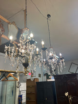 Kaunis kristallikruunu pari Halk. 65cm ja K. 70cm.