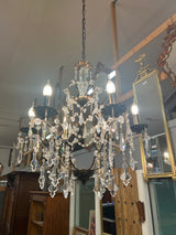 Kaunis kristallikruunu pari Halk. 65cm ja K. 70cm.