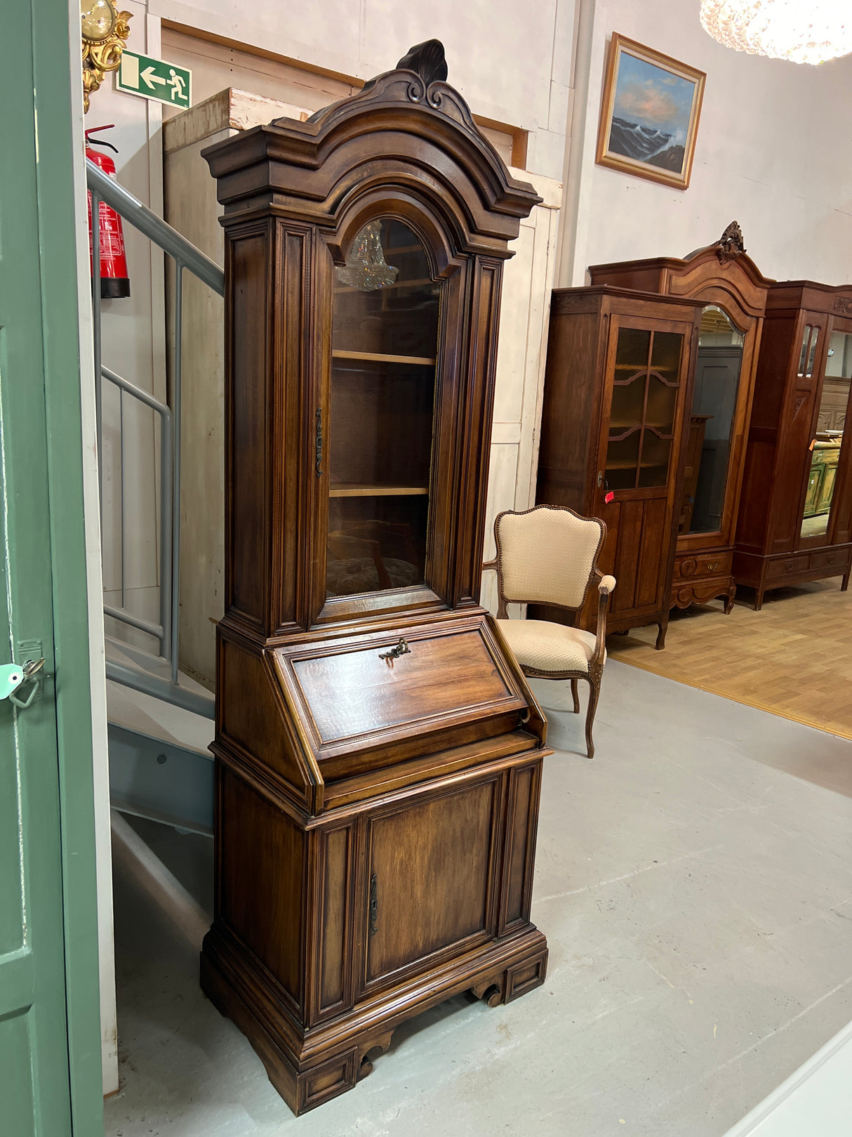 Italian folding cabinet W. 62.5cm, D. 43cm and H. 193cm
