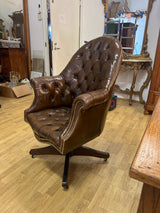 Executive desk chair W. 76cm, D. 76cm and H. 112cm. Seat height 49cm.