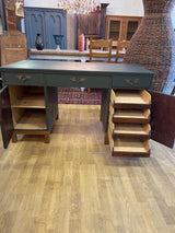 Desk W. 135cm, D. 68cm and H. 75cm.