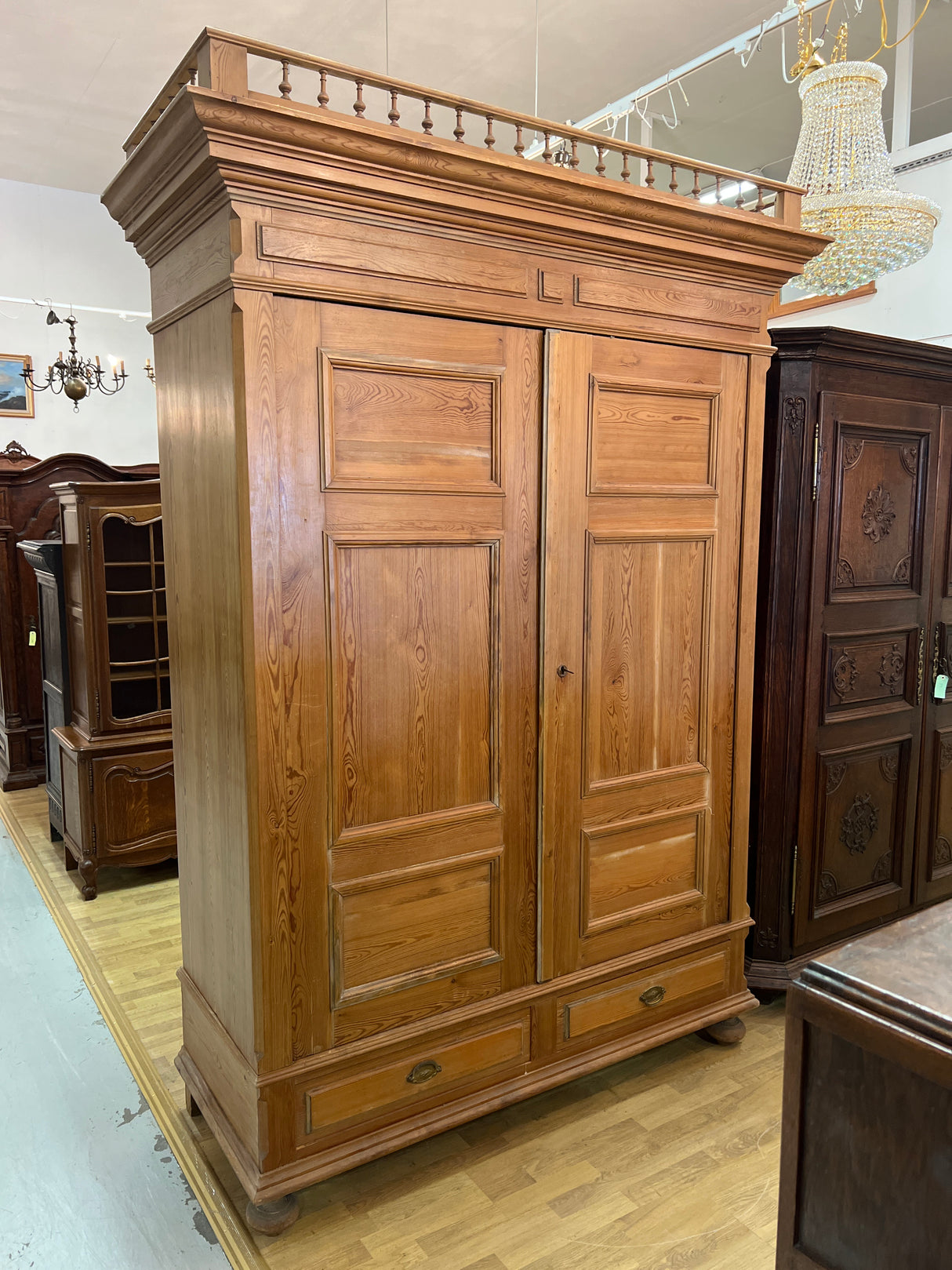 A huge wardrobe, W. 171.5cm, D. 70cm and H. 243cm