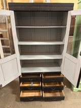 Musta huikea vitriinikaappi L. 102cm, S.50cm, K.184.5cm