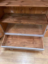 Rustic display cabinet L. 113.5cm, D. 47.5cm and H. 187cm.