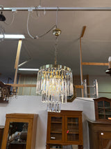 Huikea moderni kristallivalaisin K.39cm, H.35cm