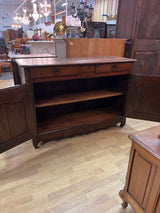 19th century hand-carved oak sideboard, W. 137cm, D. 57cm and H. 95cm.