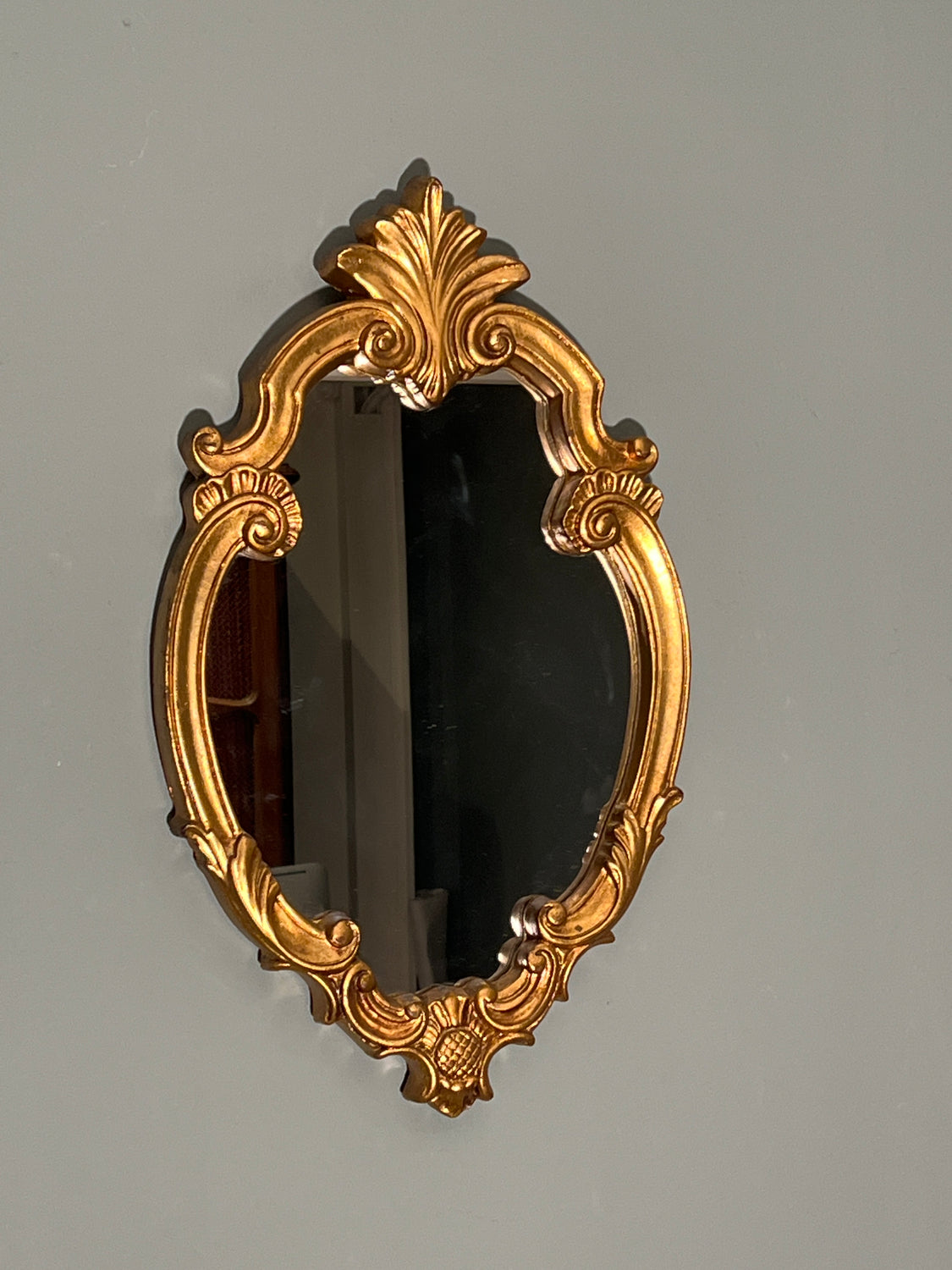 Beautiful rococo mirror H. 57cm and W. 34.5cm – Lahden Antiikkitukku