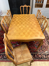 Rokokoo ruokailuryhmä (pöytä + 6 tuolia)