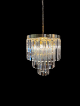 Huikea moderni kristallivalaisin K.39cm, H.35cm