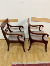 Biedermeier-käsinojatuolit sivulta