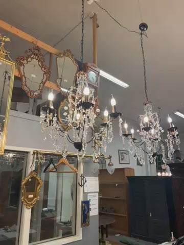 Kaunis kristallikruunu pari Halk. 65cm ja K. 70cm.